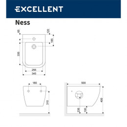 Подвесное биде EXCELLENT Ness