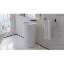 Умывальник WHITECROSS Stella 50x40 белый мат иск. камень