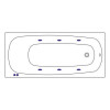 Ванна WHITECROSS Layla 170x75 SOFT хром