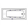Ванна WHITECROSS Wave Slim 170x75 LINE NANO золото