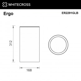 Ведро для мусора WHITECROSS Ergo 4 л. открытое ER2291GLB брашированное золото