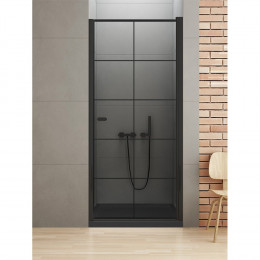 Дверь в нишу NEW TRENDY NEW SOLEO BLACK одинарная 80x195 D-0276A черный