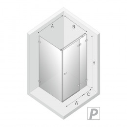 Душевое ограждение NEW TRENDY AVEXA 120x80x200 EXK-1506 хром