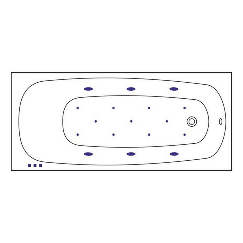 Ванна WHITECROSS Layla Slim 170x75 RELAX белый