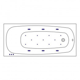 Ванна WHITECROSS Layla Slim 170x75 RELAX белый