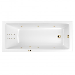 Ванна WHITECROSS Wave Slim 170x75 LINE NANO золото