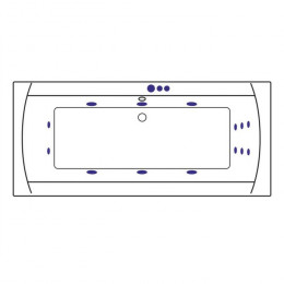 Ванна EXCELLENT Aquaria Lux Slim 180x80 SMART хром