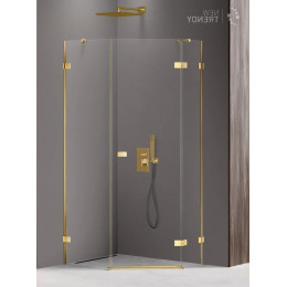 Душевое ограждение NEW TRENDY AVEXA GOLD SHINE R 100x80x200 EXK-3850 золото
