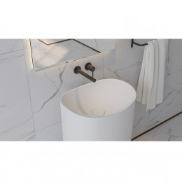 Умывальник WHITECROSS Stella 50x40 белый мат иск. камень