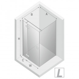 Душевое ограждение NEW TRENDY REFLEXA L 120x70x200 EXK-5150 хром