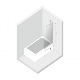 Шторка для ванны NEW TRENDY AVEXA WHITE 80x150 EXK-2963 белый