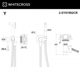 Внешняя часть WHITECROSS SYSYBI2CR хром