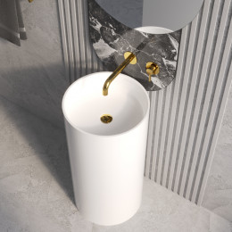 Умывальник WHITECROSS Altar D=43 белый мат иск. камень