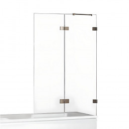 Шторка для ванны NEW TRENDY AVEXA GUNMETAL BRUSHED 120x150 EXK-3526 R оружейная сталь