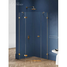 Душевое ограждение NEW TRENDY AVEXA GOLD BRUSHED L 90x90x200 EXK-3853 брашированное золото