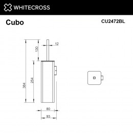 Ершик подвесной WHITECROSS Cubo CU2472BL черный мат