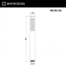 Душевая лейка WHITECROSS MICRO-BL черный мат