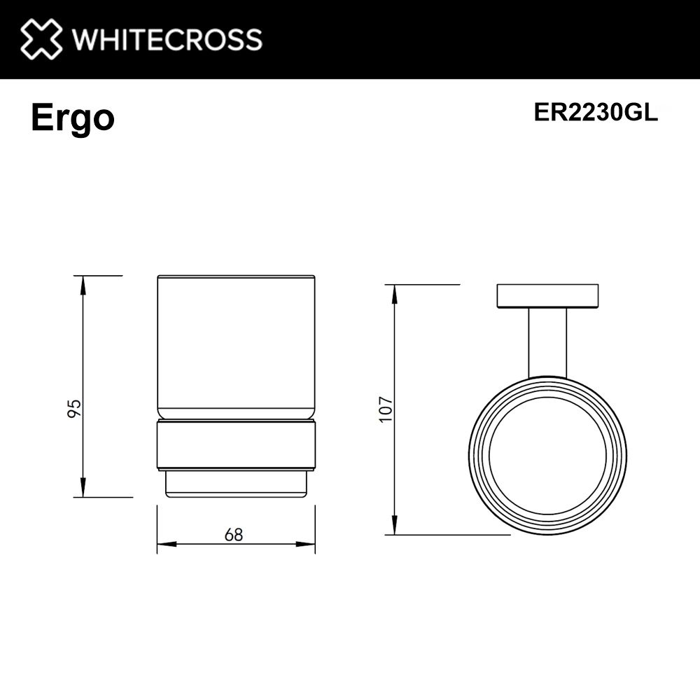 Стакан подвесной WHITECROSS Ergo ER2230GL золото