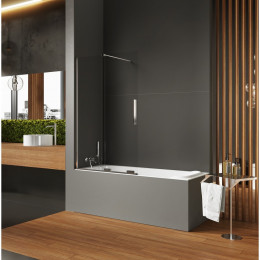 Шторка для ванны NEW TRENDY SMART 140x150 EXK-4100 хром
