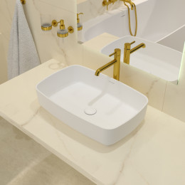 Умывальник WHITECROSS Jasper 58x38 белый мат иск. камень