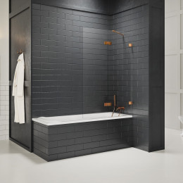Шторка для ванны NEW TRENDY AVEXA COPPER BRUSHED 130x150 EXK-3815 R брашированная медь