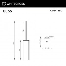 Ершик напольный WHITECROSS Cubo CU2476BL черный мат