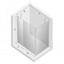 Душевое ограждение NEW TRENDY NEW SOLEO 90x110x195 K-0695 хром