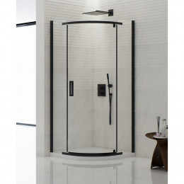 Душевое ограждение NEW TRENDY NEW KOMFORT BLACK 80x80x195 K-0468 черный