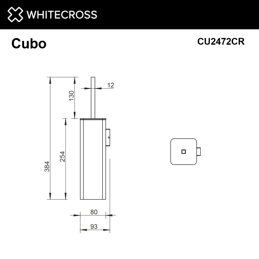 Ершик подвесной WHITECROSS Cubo CU2472CR хром