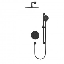 Термостатическая душевая система скрытого монтажа WHITECROSS Y YSET09TOPBL черный мат