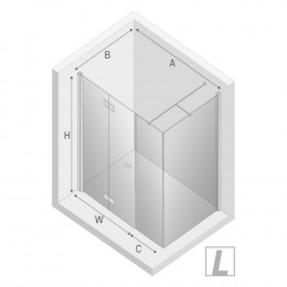 Душевое ограждение NEW TRENDY NEW SOLEO PLUS складные двери L 110x100x195 K-0386 хром