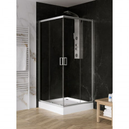 Душевое ограждение NEW TRENDY SUVIA 80x80x185 K-0791 хром