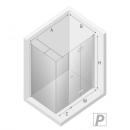 Душевое ограждение NEW TRENDY NEW SOLEO PLUS складные двери R 110x80x195 K-0383 хром