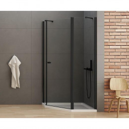 Душевое ограждение NEW TRENDY NEW SOLEO BLACK 100x80x195 K-0615 черный