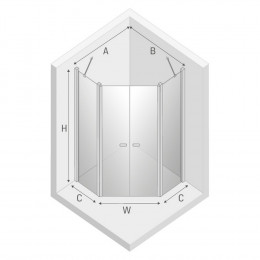 Душевое ограждение NEW TRENDY NEW SOLEO 90x90x195 K-0610 хром