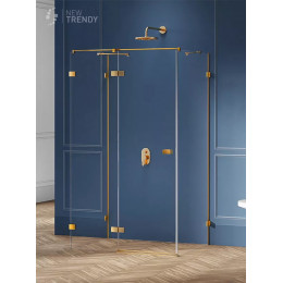 Душевое ограждение NEW TRENDY AVEXA GOLD BRUSHED L 80x90x200 EXK-3072 брашированное золото