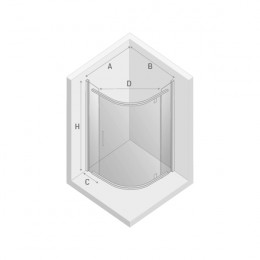 Душевое ограждение NEW TRENDY NEW KOMFORT BLACK 80x80x195 K-0468 черный
