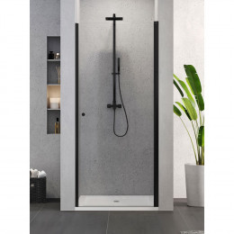 Дверь в нишу NEW TRENDY SUPERIA BLACK 80x195 D-0332A черный