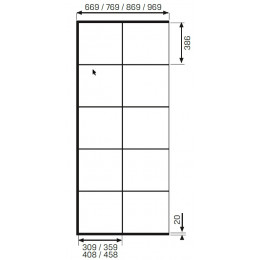 Душевое ограждение NEW TRENDY NEW MODUS BLACK 80x200 EXK-5546 черный