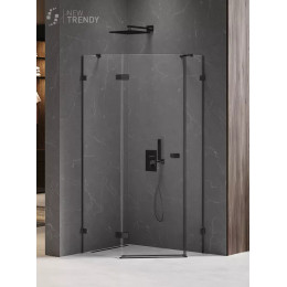 Душевое ограждение NEW TRENDY AVEXA BLACK L 100x80x200 EXK-3881 черный