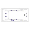 Ванна WHITECROSS Palace 180x80 SMART золото