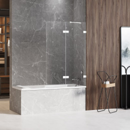 Шторка для ванны NEW TRENDY AVEXA WHITE 140x150 EXK-2981 R белый