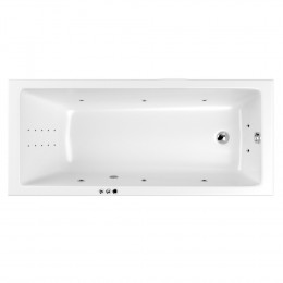 Ванна WHITECROSS Wave Slim 160x70 SMART NANO хром