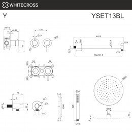 Система для душа скрытого монтажа WHITECROSS Y YSET13BL черный мат