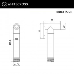 Лейка для биде WHITECROSS BIDETTA-CR хром
