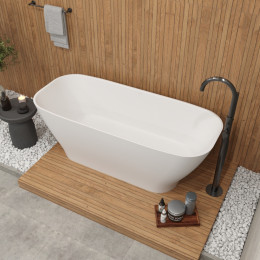 Ванна WHITECROSS Clover 170x72 БЕЗ ПЕРЕЛИВА белый мат иск. камень