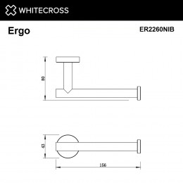 Держатель туалетной бумаги WHITECROSS Ergo ER2260NIB брашированный никель