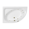 Ванна WHITECROSS Aquarella 170x110 левая LINE бронза