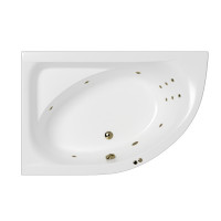 Ванна WHITECROSS Aquarella 170x110 левая LINE бронза
