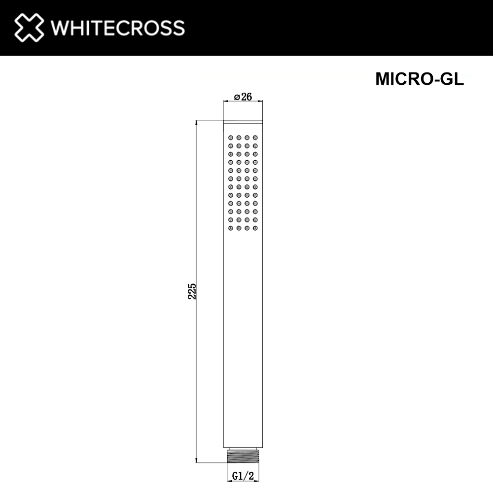 Душевая лейка WHITECROSS MICRO-GL золото